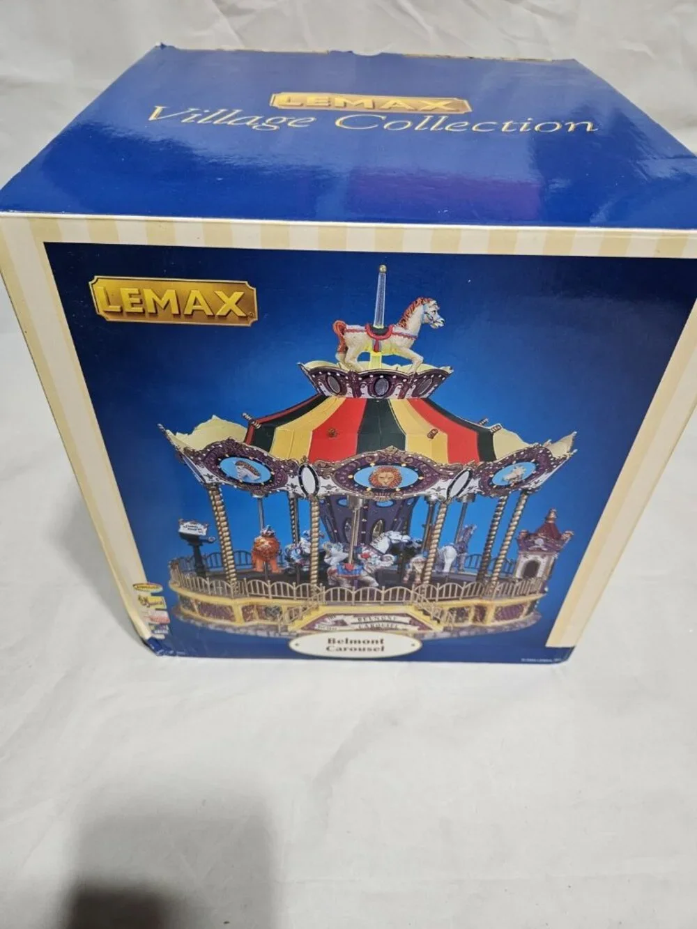 Lemax Belmont Carousel 44171 Village Collection Animated Lighted Musical WORKS